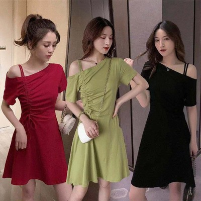 Đầm Ôm Một Mảnh Tay Lửng Hở Vai Phong Cách Hàn Quốc Thời Trang Mùa Hè Hàng Mới Dành Cho Bạn Nữ