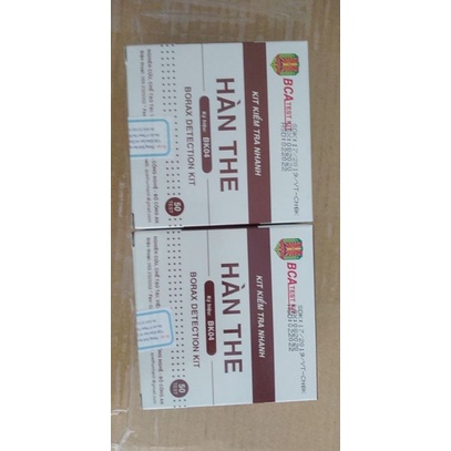Test, Kit kiểm tra nhanh Hàn the Borax    BK04, 50 test/ hộp
