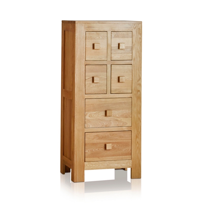 Tủ ngăn kéo 4+2 IBIE Oakdale gỗ sồi màu tự nhiên đựng quần áo, đồ dùng