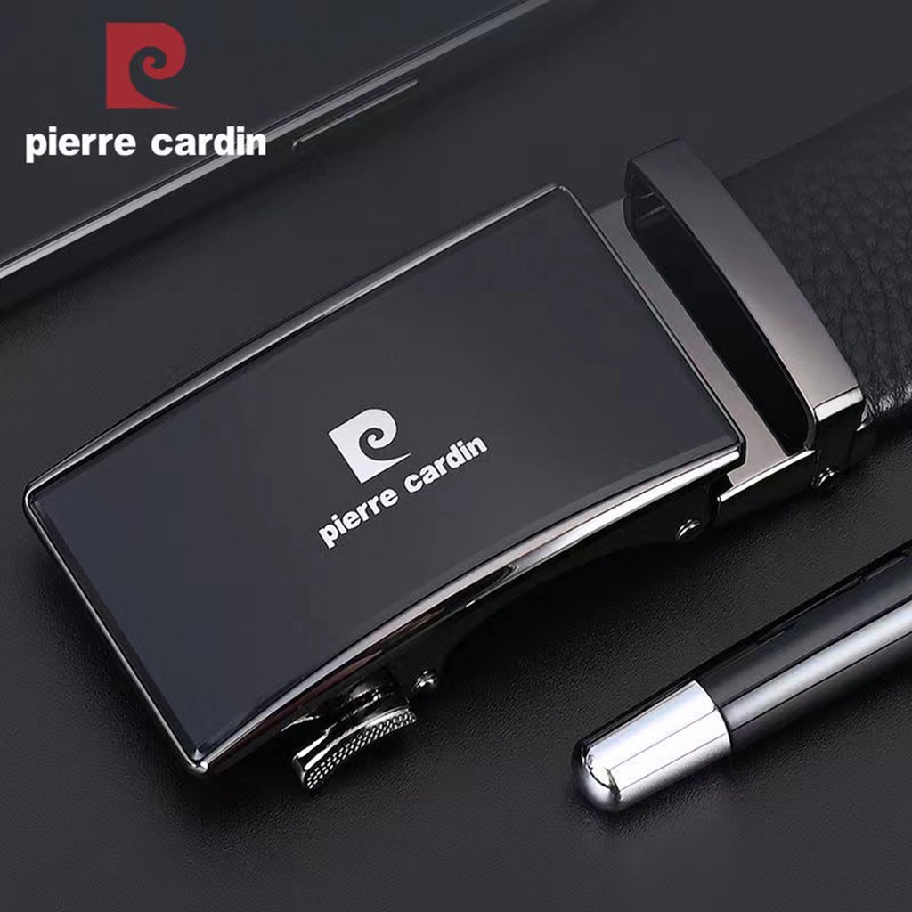 Thắt lưng Pierre Cardin 1 dây 2 mặt, mặt kính , da bò cao cấp