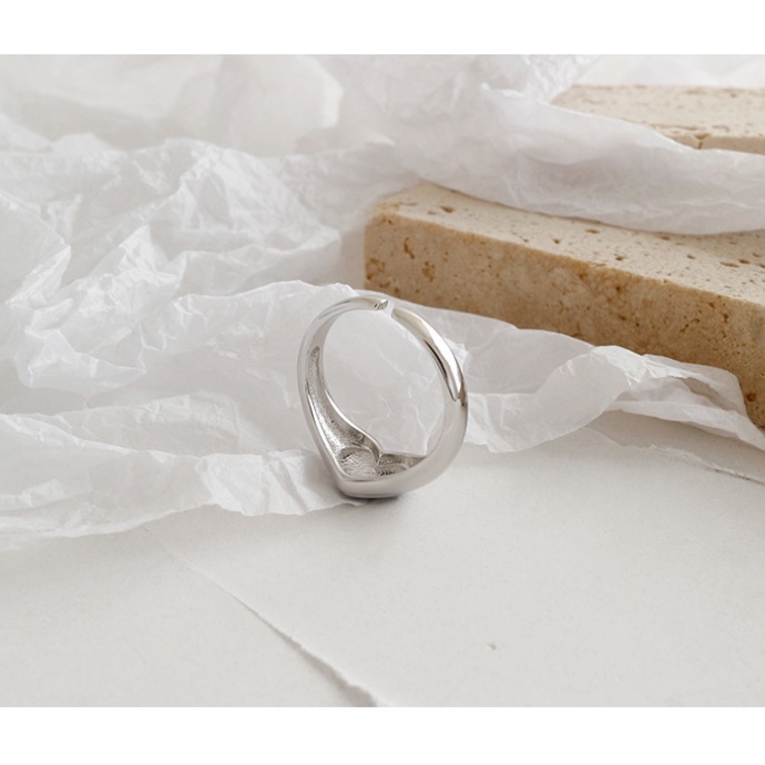 Nhẫn bạc nữ Trái tim đen chất liệu bạc Thái 925 thời trang phụ kiện trang sức nữ N000482