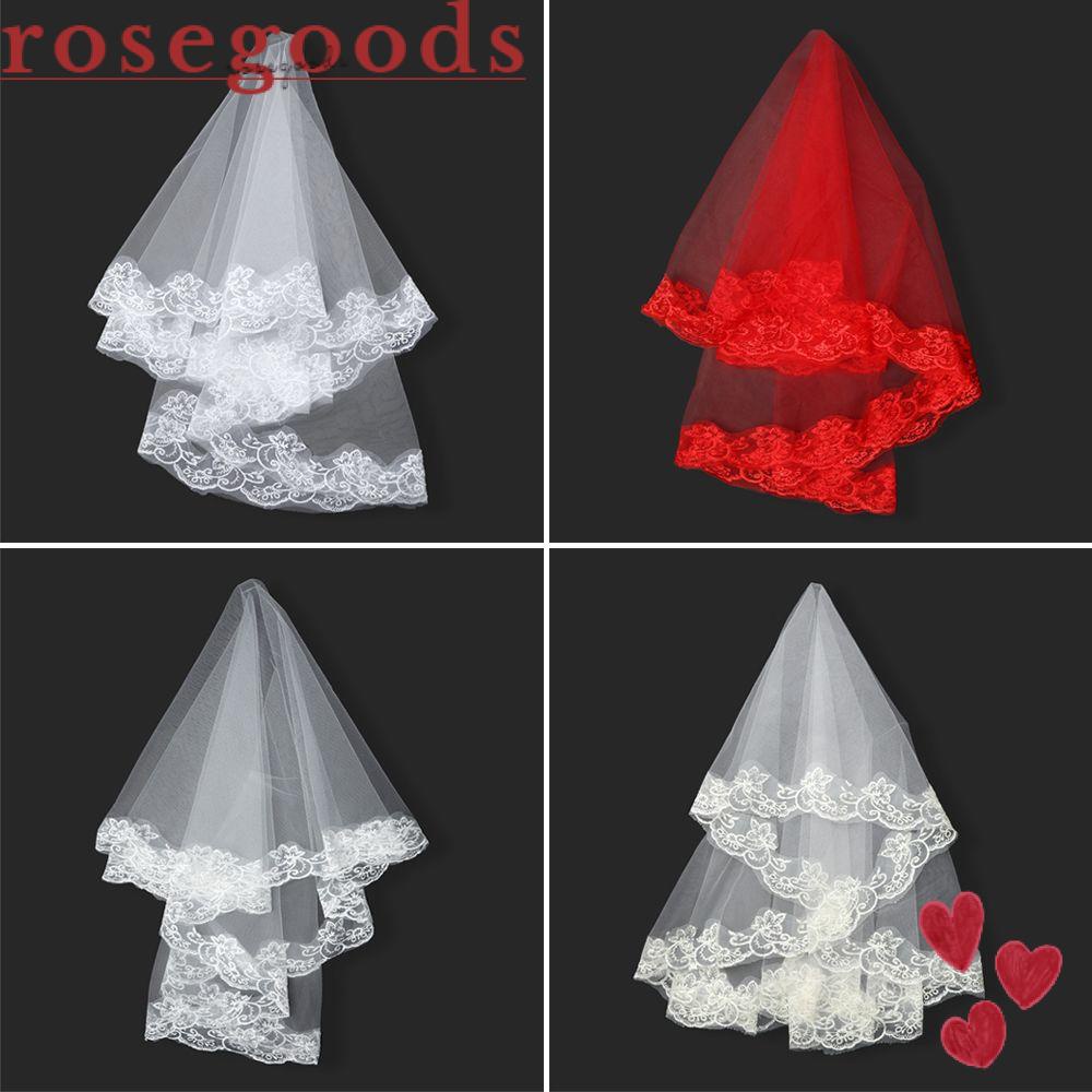 Mạng Che Mặt Phối Ren Hoa Hồng Cho Cô Dâu