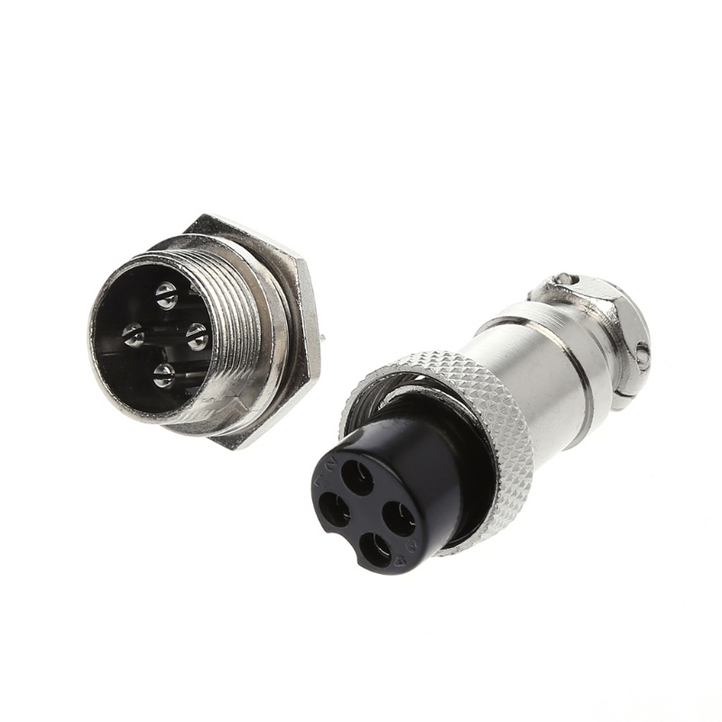 Đầu Nối Dây Điện Bằng Kim Loại 16mm 2 / 3 / 4 / 5 / 6 / 8 / 9 Pin Gx16