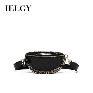 Túi đeo chéo dáng vuông phối chuỗi kim loại thời trang cho nữ IELGY