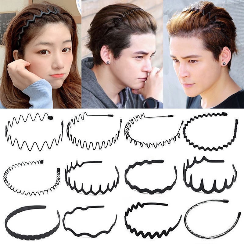 Băng đô kim loại hình gợn sóng đơn giản phong cách Hàn Quốc