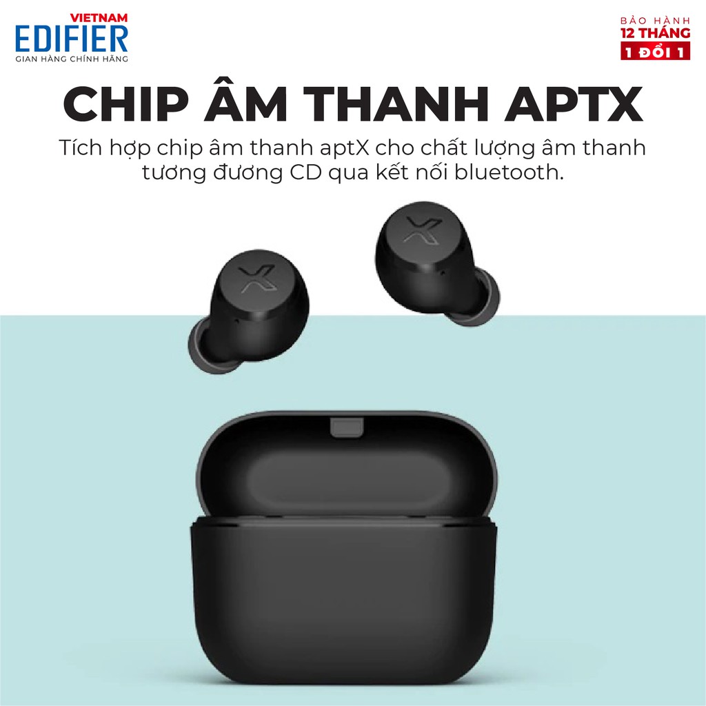 Tai nghe Bluetooth 5.0 EDIFIER X3 Âm thanh Stereo - Chống nước IP55 - Thích hợp học tập và làm việc trực tuyến (online)