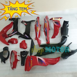 [TẶNG LUÔN BỘ TEM XE CỰC ĐẸP] Bộ dàn áo xe JUPITER V nhựa ABS cao cấp MÀU ĐỎ - B558