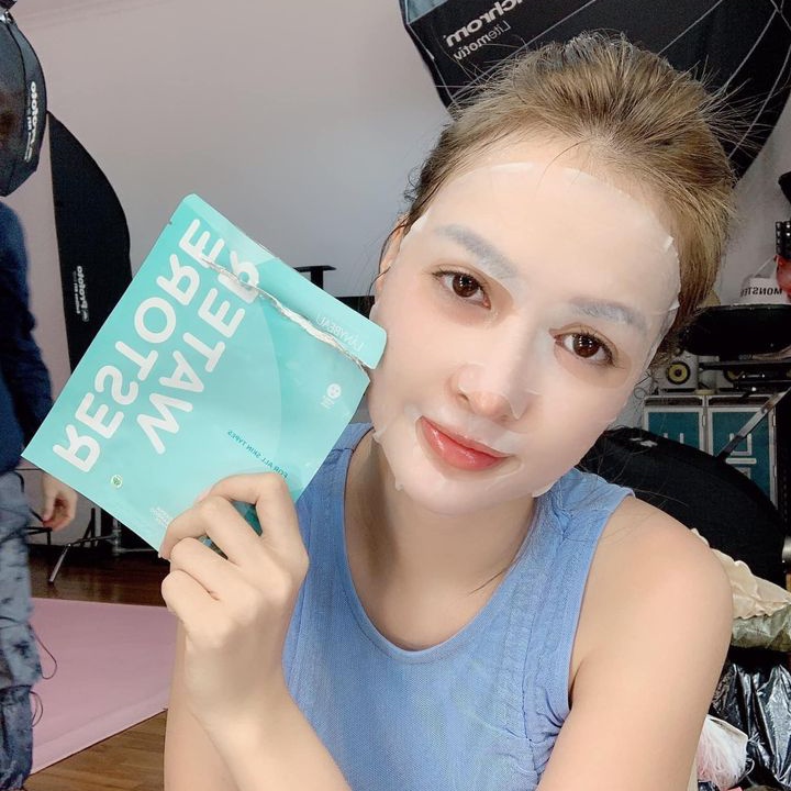 [Chính hãng] Mặt nạ sợi tre màu xanh cấp ẩm giúp trắng da M-Lab - Mỹ phẩm LanýBeauty - Màu Xanh