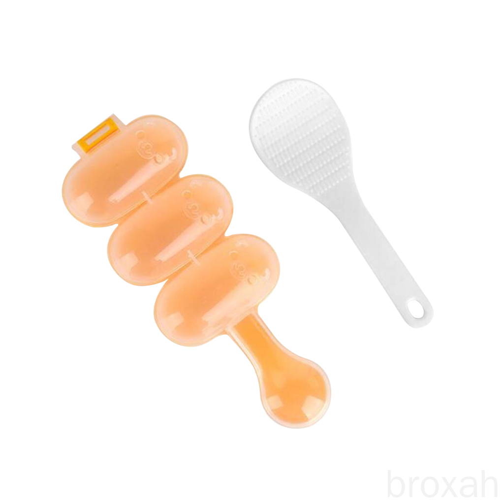 Khuôn Làm Cơm Cuộn Với Thiết Kế 3 Ngăn Chống Dính Tiện Lợi Cho Nhà Bếp