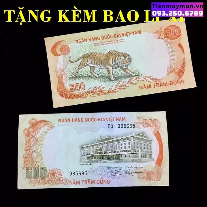 Lì xì độc tết 2022 - tờ tiền con hổ 500 đồng , tặng kèm bao lì xì, Quà Tết 2022