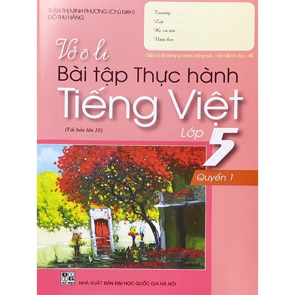 Sách - Vở ô li Bài tập thực hành Tiếng Việt lớp 5 - Quyển 1 (QL12)