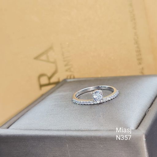Nhẫn nữ bạc Ý S925 MiASJ N357 đá CZ nhân tạo cao cấp sang trọng