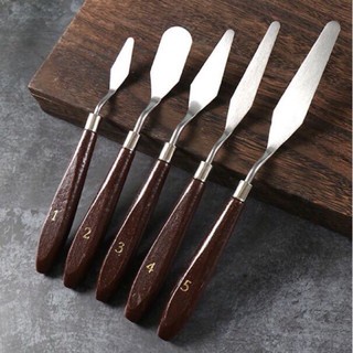 Bộ 5 dao chà láng mini trang trí bánh kem
