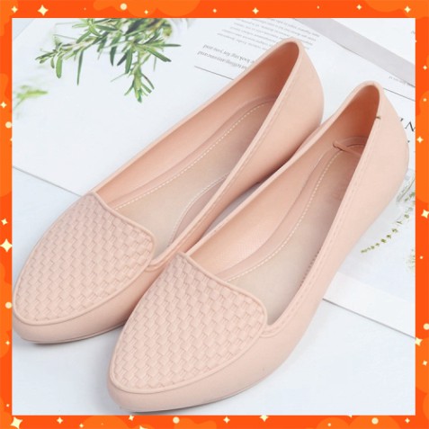 Giày búp bê kẻ ô siêu êm chân , chống trơn trượt có thể đi mưa