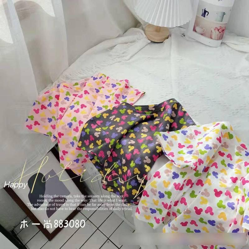 Áo thun cotton in hình họa tiết đáng yêu phong cách Hàn Quốc cho bé
