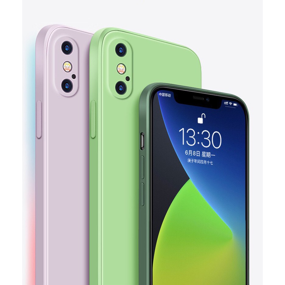 Ốp Lưng Iphone X Xs Xsmax Style Iphone 12 Cạnh Vuông Chống Bẩn Có Lót Nhung Chống Trầy Điện Thoại | GuCas