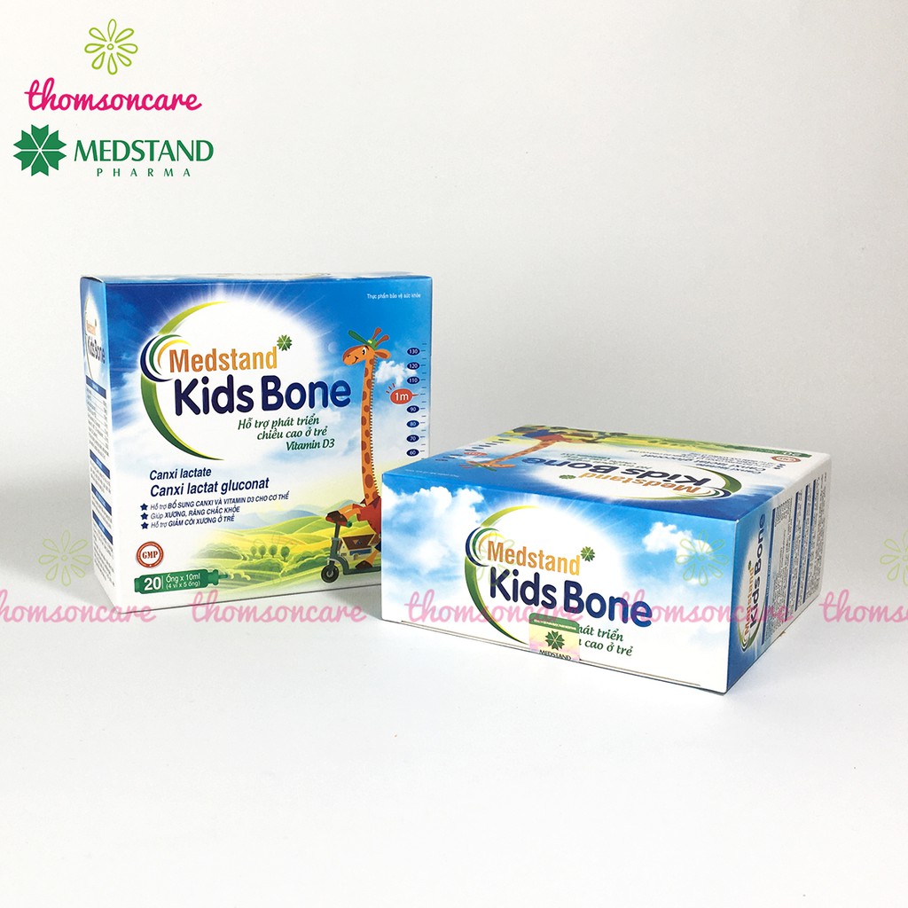 Canxi ống cho bé Medstand Kids Bone - bổ sung canci, D3 và K2 phát triển chiều cao cho trẻ, giảm còi xương