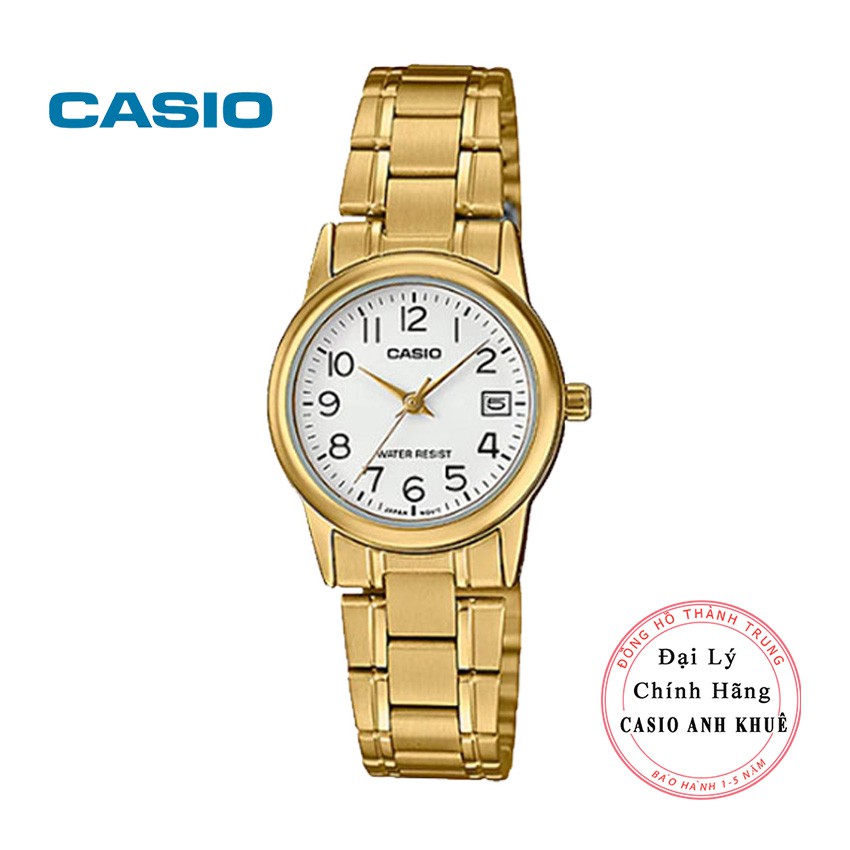 Đồng hồ nữ Casio LTP-V002G-7B2UDF mạ vàng mặt nhỏ