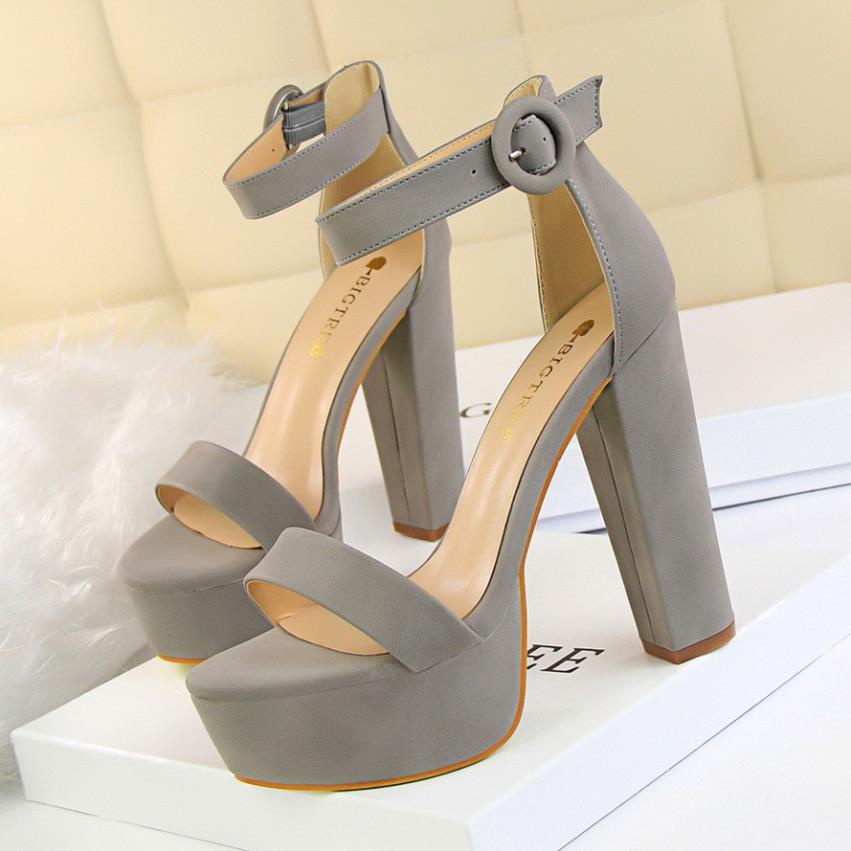 GIÀY CAO GÓT BIGTREE SANDAL ĐÚP ĐẾ CHÍNH HÃNG 13CM 1550-1 HÀNG CÓ SẴN GIÀY CƯỚI