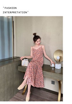 Đầm dây họa tiết hoa thời trang mùa hè  trẻ trung cho nữ