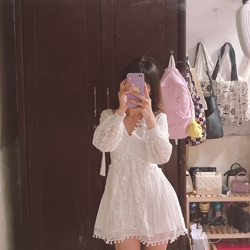 Pass đầm ren siêu xinh