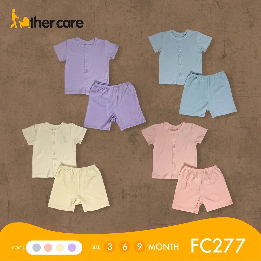 Bộ Quần áo FatherCare sơ sinh Cài giữa CT - Sợi tre Cotton FC277