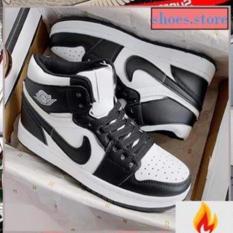📶 Giày Jordan Cổ Cao Nam Nữ, Giày JD Jordan 1 High Xám Cổ Cao Thời Trang Full Box -jkb* 🙅🏻