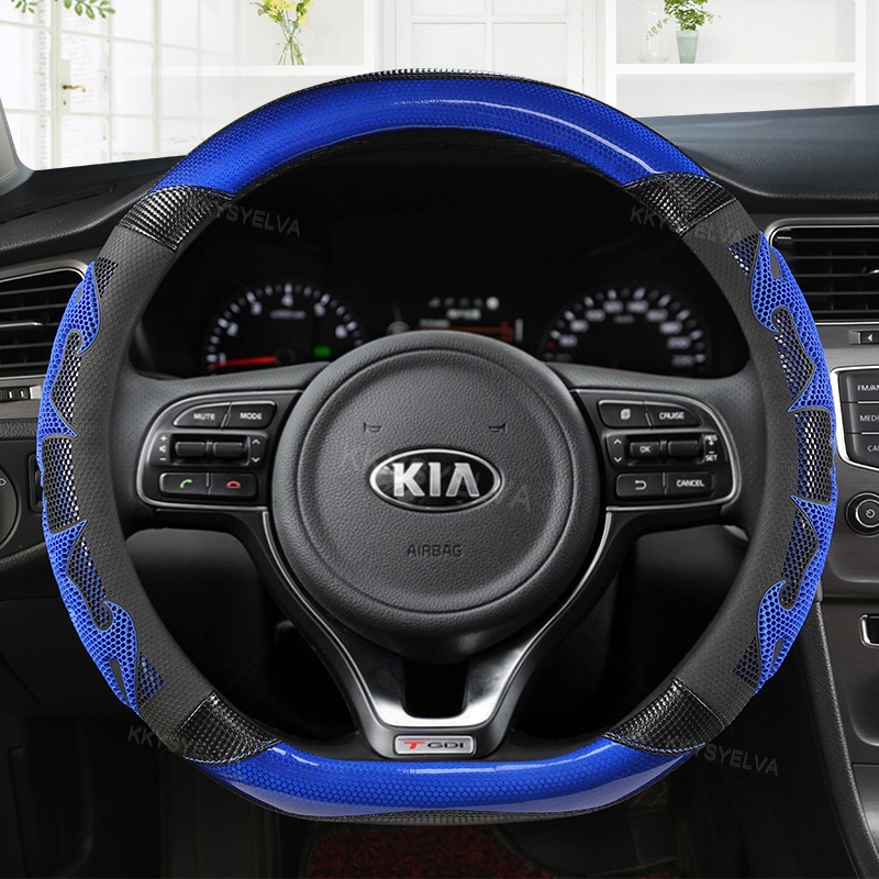 Bao Da Bọc Vô Lăng Xe Hơi Kia Ceed Sportage Picanto Cerato Seltos Soul Rio 3 4 5 38CM