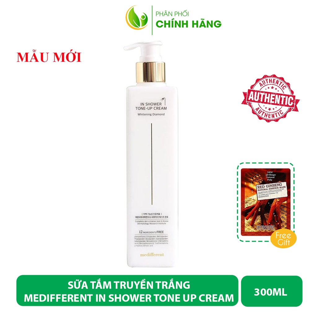 [CHÍNH HÃNG] Sữa Tắm Truyền Trắng Medifferent In Shower Tone Up Cream 300ml Hàn Quốc