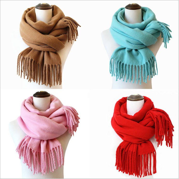 Khăn choàng cổ Cashmere quàng cổ trùm đầu giữ ấm thời trang nam nữ