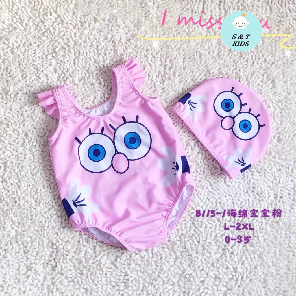 Bikini Cho Bé Gái Họa Tiết Trái Tim Từ 2-8 Tuôi (12-26 Kg)