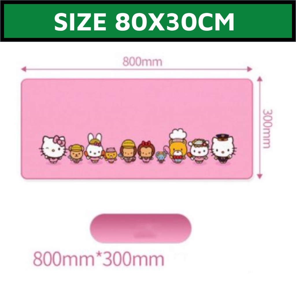 Lót chuột PAD HỒNG CUTE Siêu Lớn 80x30cm Siêu Đẹp, Bàn di chuột gaming kê cả bàn phím và chuột chơi game dùng làm việc