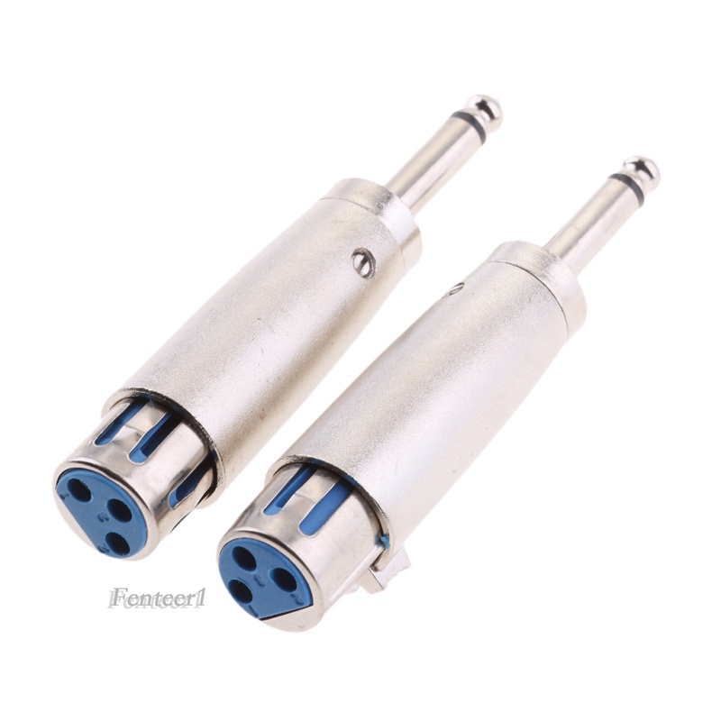 Set 2 Đầu Chuyển Đổi Âm Thanh Từ Cổng Xlr 3-pin Female Sang 1 / 4 "6.35Mm Mono Male