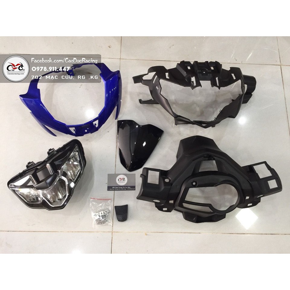 BỘ ĐẦU ĐÈN EX150 2019 GẮN CHO 2015 - MÀU XANH DƯƠNG