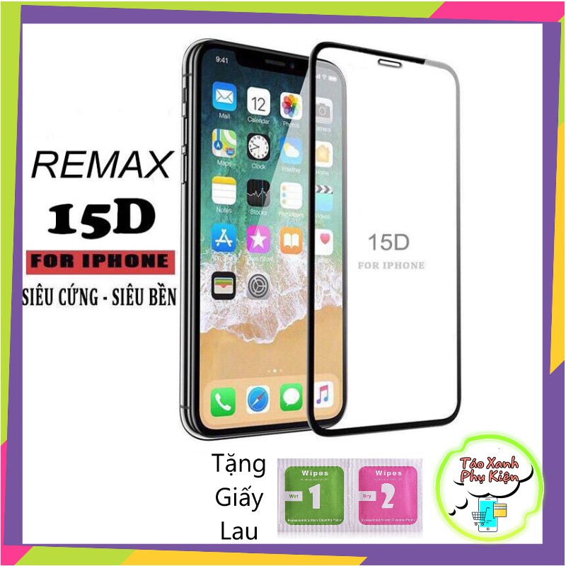 Kính cường lực iphone Full Màn 15D REMAX | BigBuy360 - bigbuy360.vn