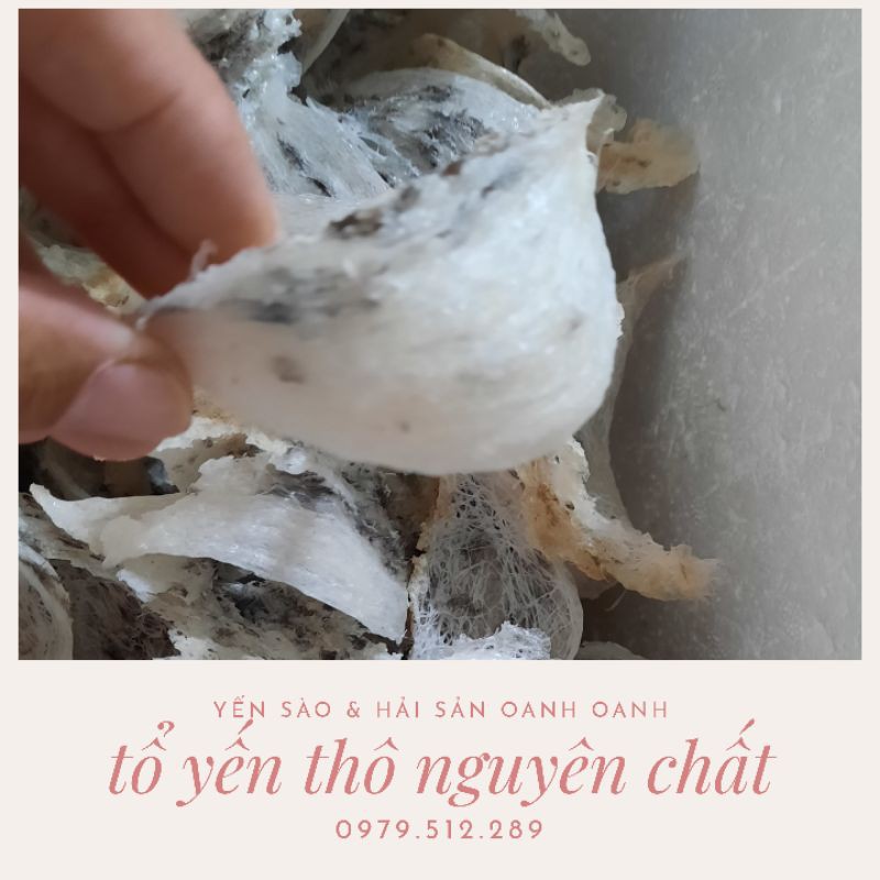 100gr yến thô tổ  nguyên chất. Tổ yến nguyên chất tặng nhíp, táo đỏ, đường phèn, hạt chia