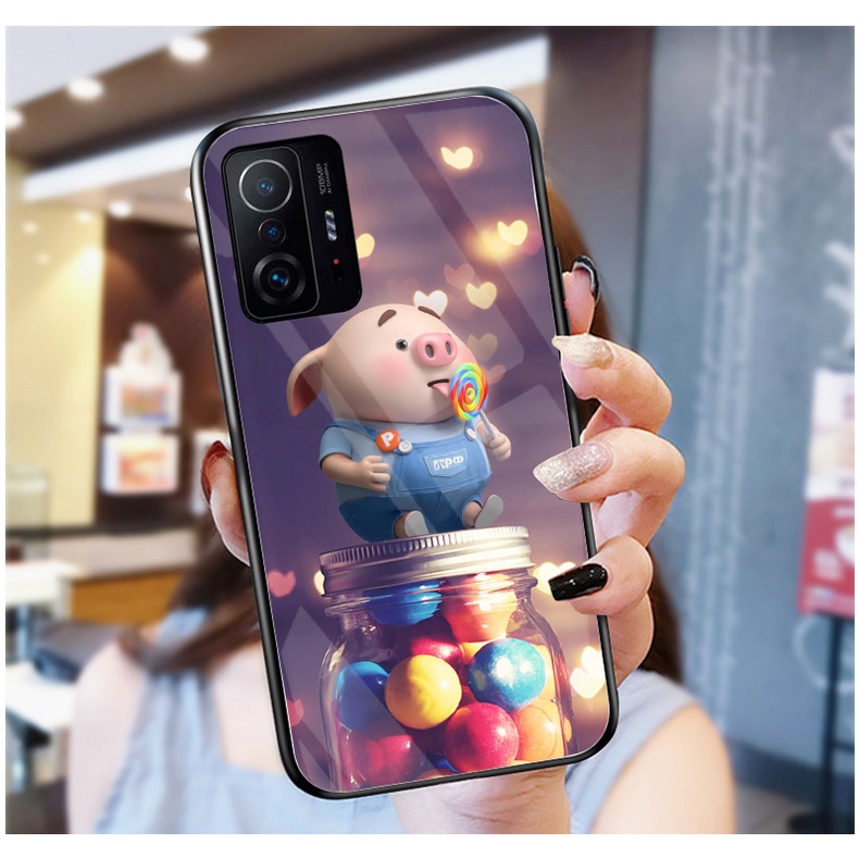 Ốp Lưng XIAOMI 11T 5G, 11T PRO 5G mặt kính cường lực cao cấp