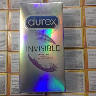 Bao cao su Durex Invisible hộp 10c - Siêu mỏng tăng thời gian QH  che tên