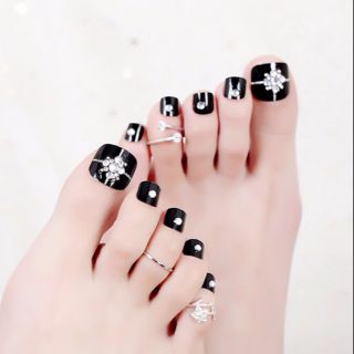 Bộ 24 móng chân giả kèm keo ( còn màu đỏ)