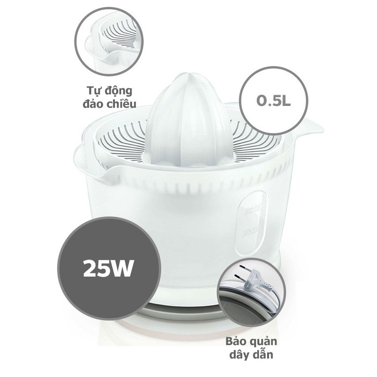 Máy vắt cam Philips HR2738/00 - Hàng Chính Hãng