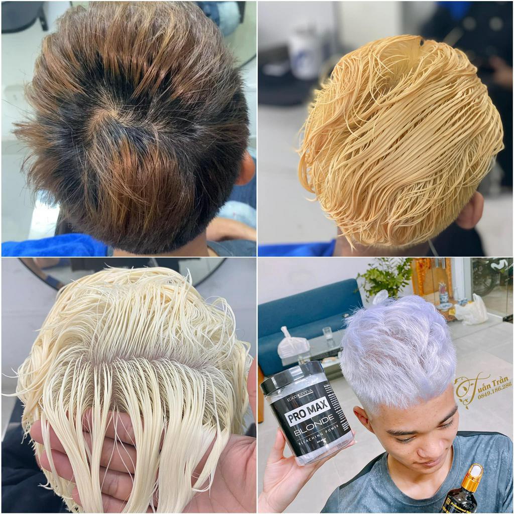 Thuốc tẩy tóc, Bột tẩy tóc ProMax cao cấp không xót da đầu, tặng kèm trợ nhuộm và gang tay - Shop Hair
