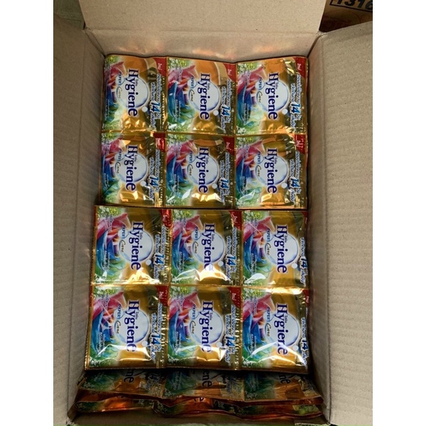 Nước Xả Vải Hương Hoa Đậm Đặc Hygiene 20ml - Dây 12 Gói Nhập Khẩu Thái Lan