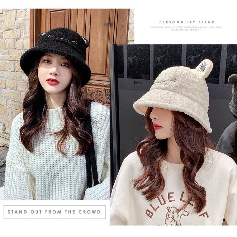 Mũ Len ❤️FREESHIP❤️ Mũ Tai Bèo Bucket Dễ Thương