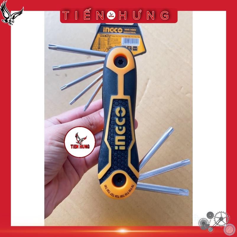 T9-T40 Bộ lục giác bông xếp 8 cây INGCO HHK14083