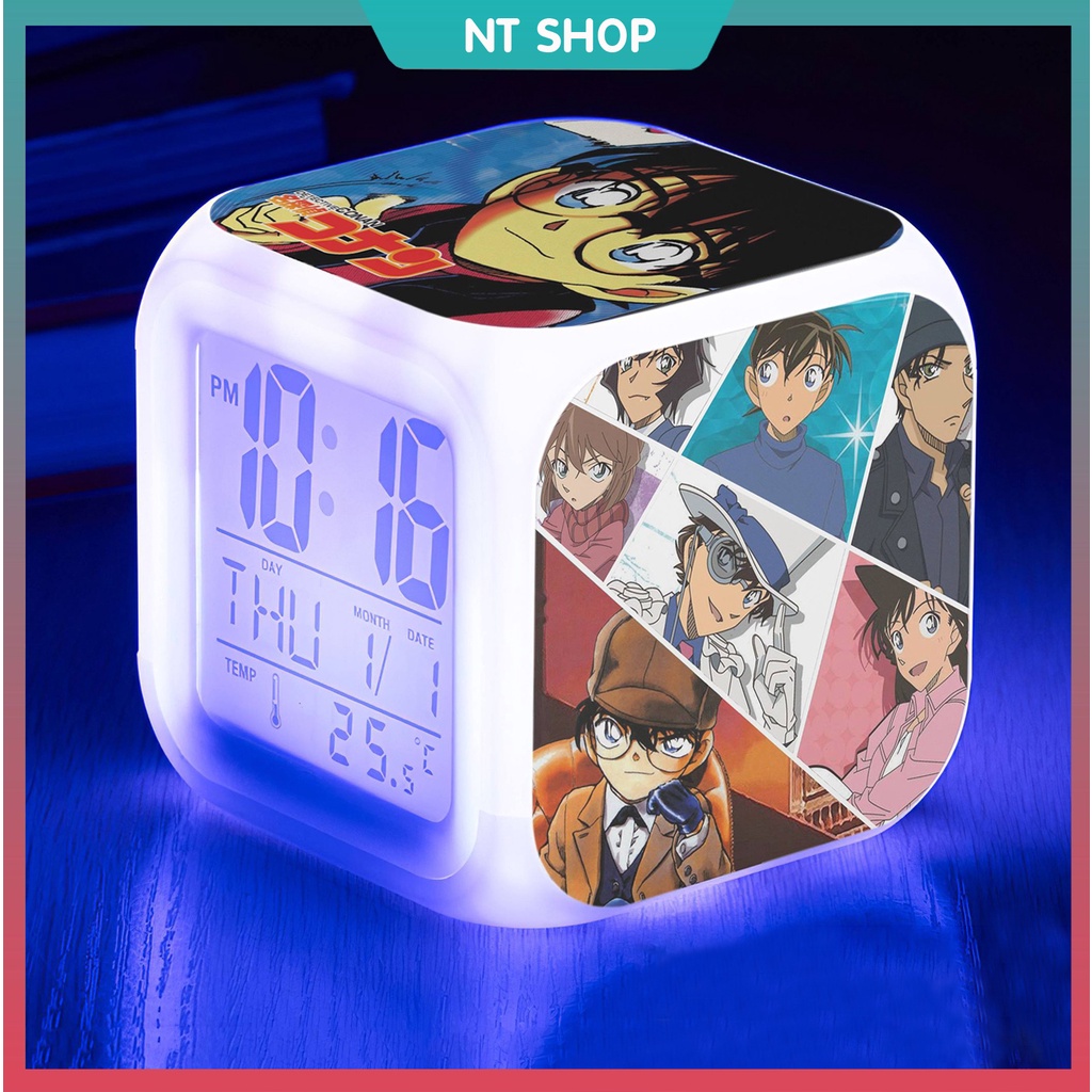 Đồng hồ LED báo thức Thám tử lừng danh Conan (tặng kèm pin)