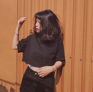 Croptop Trơn From Rộng - Mix đồ cực dễ