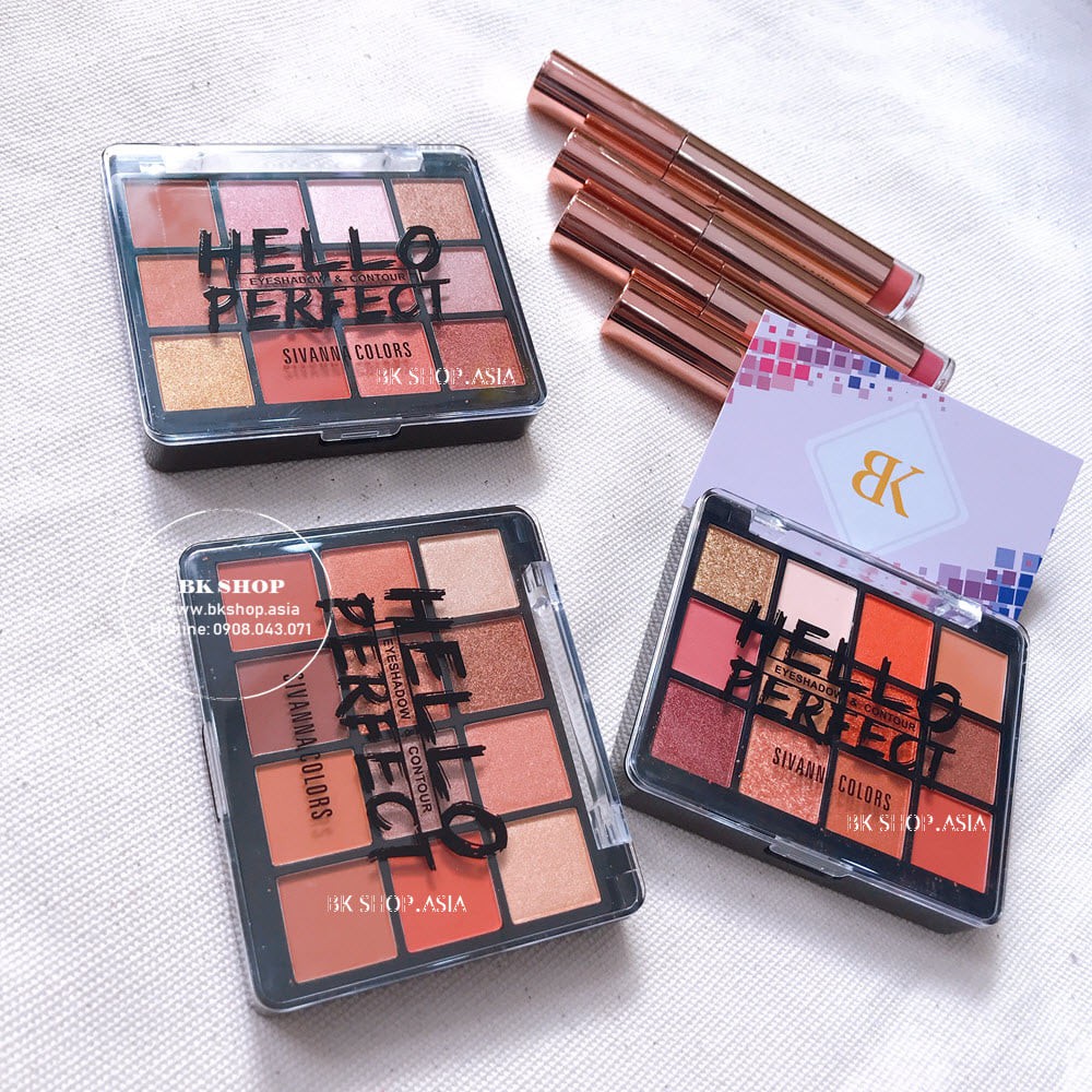 [3 trong 1] Set Phấn Mắt - Má Hồng - Tạo Khối Sivanna Hello Perfect HF5016