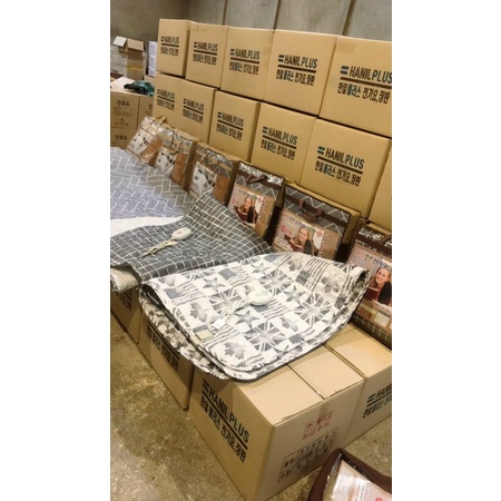 GIÁ CỰC SỐC: CHĂN ĐIỆN VẢI HOA COTTON HÀN QUỐC CAO CẤP 1m35 x 1m8