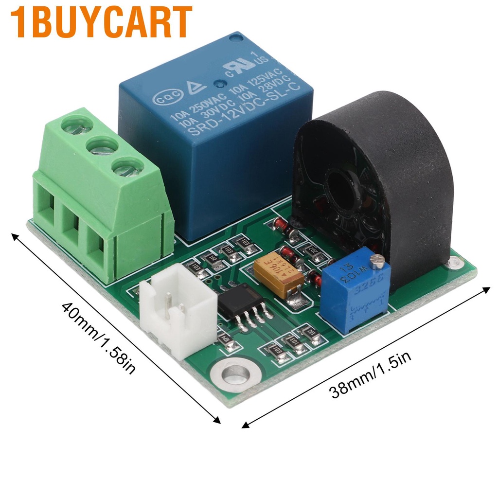 1buycart 12V 0‑5A AC Current Detection Sensor Module Switch Output for Motor Overcurrent Test Laboratory School Teaching