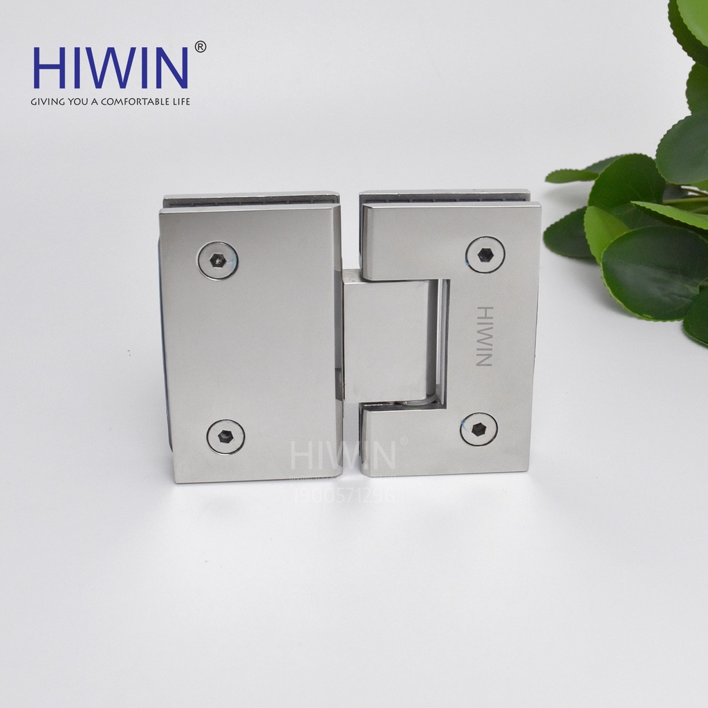 Bản lề phòng tắm kính 180 độ cân mặt gương inox 304 Hiwin HG-012